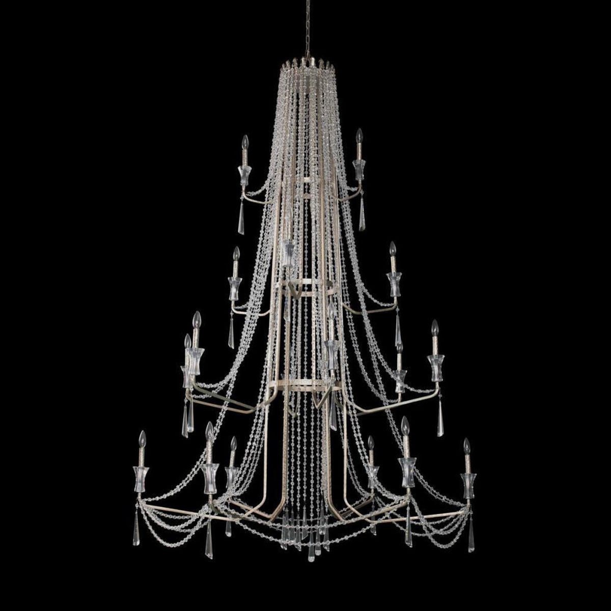 Barcelona 18 Light Chandelier - Transcend Silver