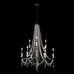 Barcelona Two-Tier Crystal Chandelier - Black