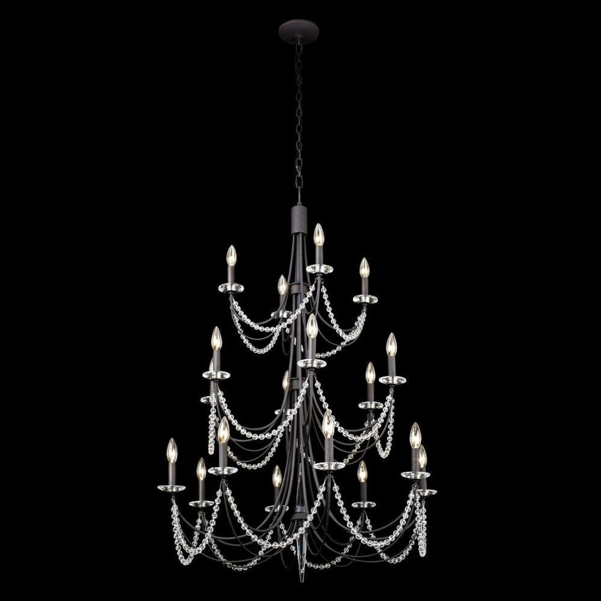 Brentwood Three-Tier Chandelier - Black