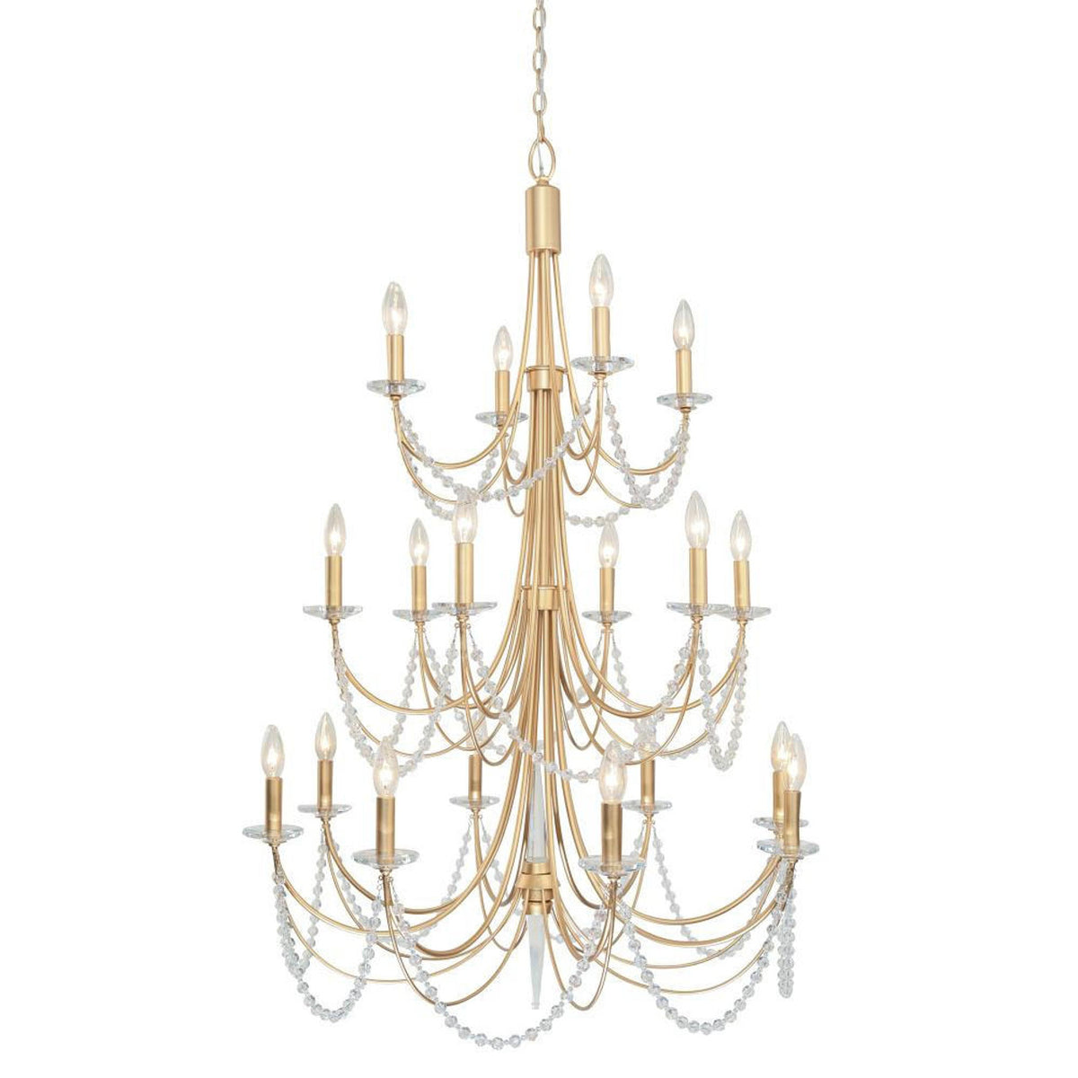 Brentwood Three-Tier Chandelier - Gold
