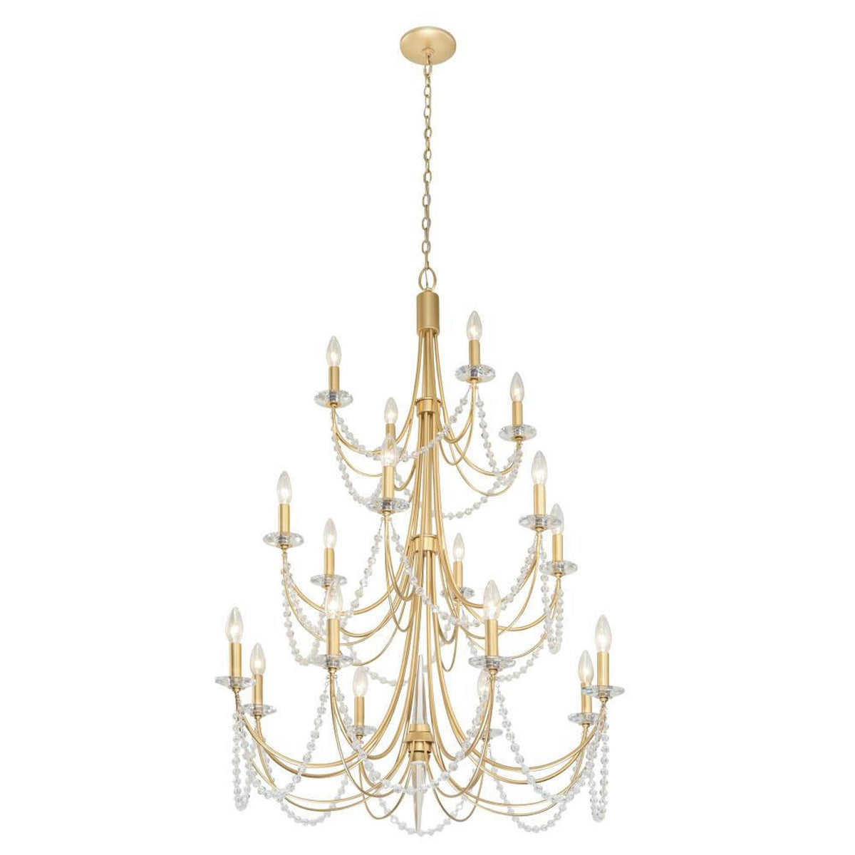 Brentwood Three-Tier Chandelier - Gold