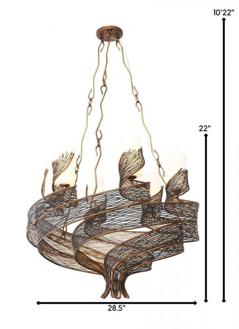 Flow Chandelier - Hammered Ore