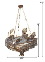 Flow Chandelier - Hammered Ore