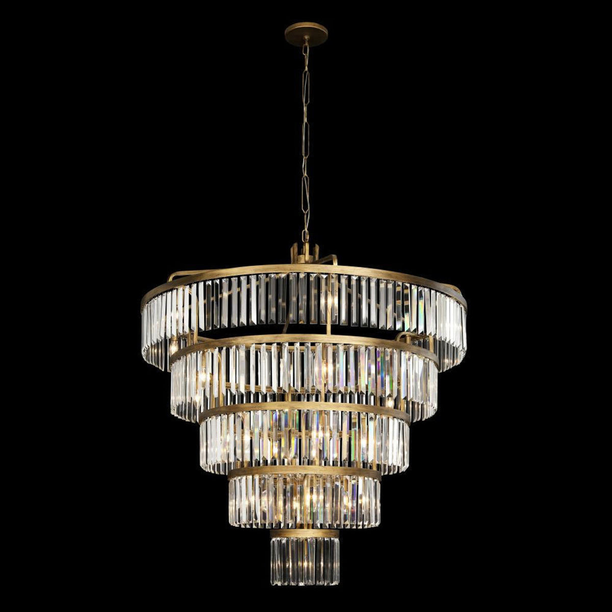 Banana Leaf Chandelier - Gold