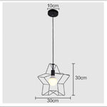 Minimalist Industrial Star Pendant Light Metal Pendant Lighting