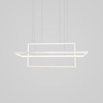 2 Rectangular LED Black Modern Pendant Lighting Hanging Ceiling Lights