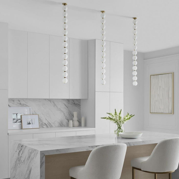 Visual Comfort Modern Collection - SLPD22930NR - Perle 36 - 16.8W 1 LED Pendant with Remote In Contemporary Style-38.9 Inches Tall and 2.8 Inches Wide
