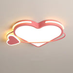 Novelty 2 Hearts Metal Flush Mount Ceiling Light LED Baby Kids Lights for Bedroom
