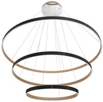 Verdura 60" Wide Matte Black 3-Tier LED Chandelier