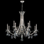 Vesca Chandelier, 12-Light, Antique Silver, Clear Heritage Crystal, 45"W (VA8322N-48H 1HZVKK)