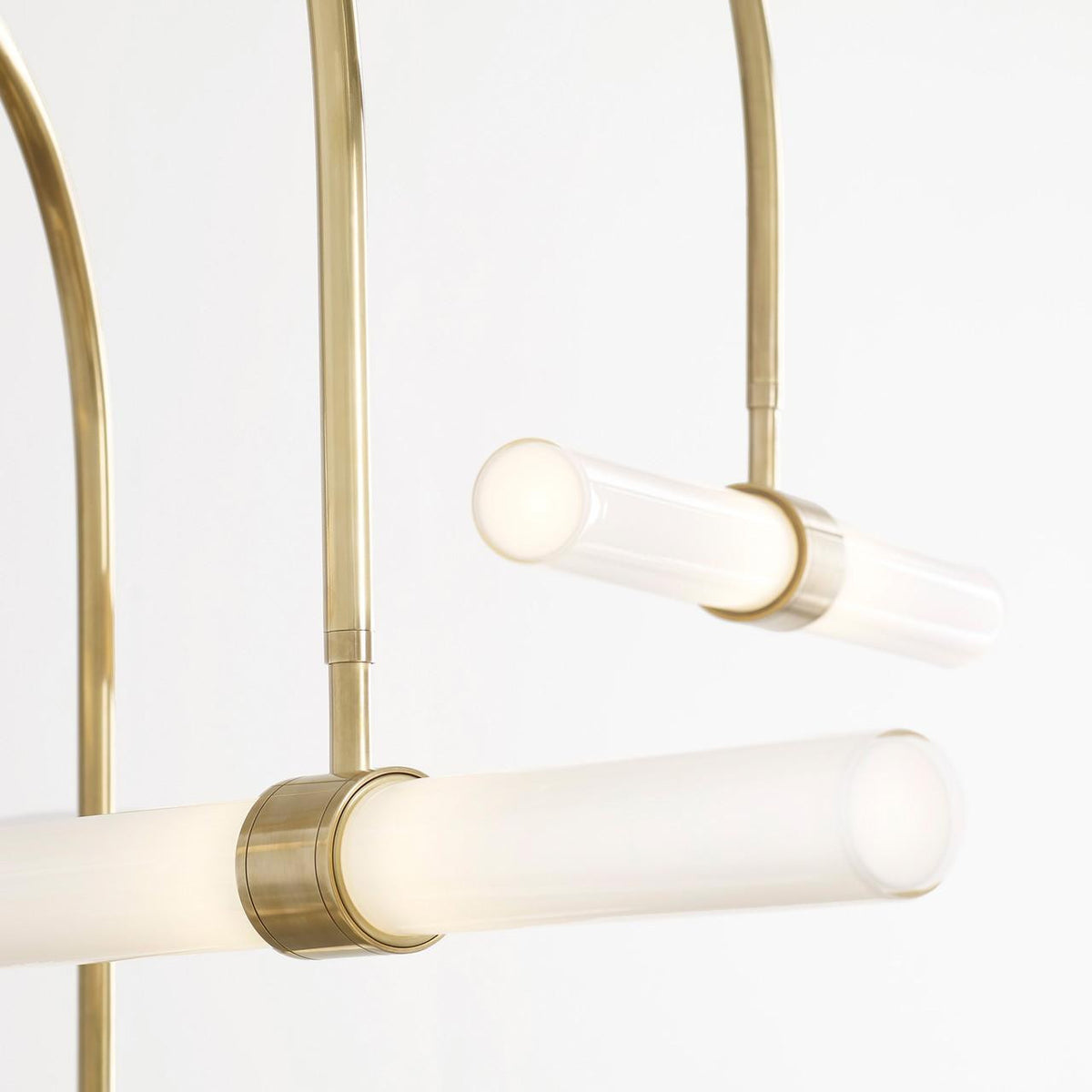 Calumn Chandelier, 6-Light, LED, Natural Brass, 47.9"H (700CLM6NB-LED930 70PDAY9)