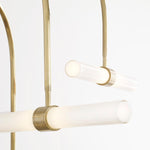 Calumn Chandelier, 6-Light, LED, Natural Brass, 47.9"H (700CLM6NB-LED930 70PDAY9)