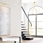 Calumn Chandelier, 6-Light, LED, Natural Brass, 47.9"H (700CLM6NB-LED930 70PDAY9)