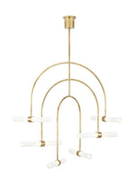 Calumn Chandelier, 6-Light, LED, Natural Brass, 47.9"H (700CLM6NB-LED930 70PDAY9)