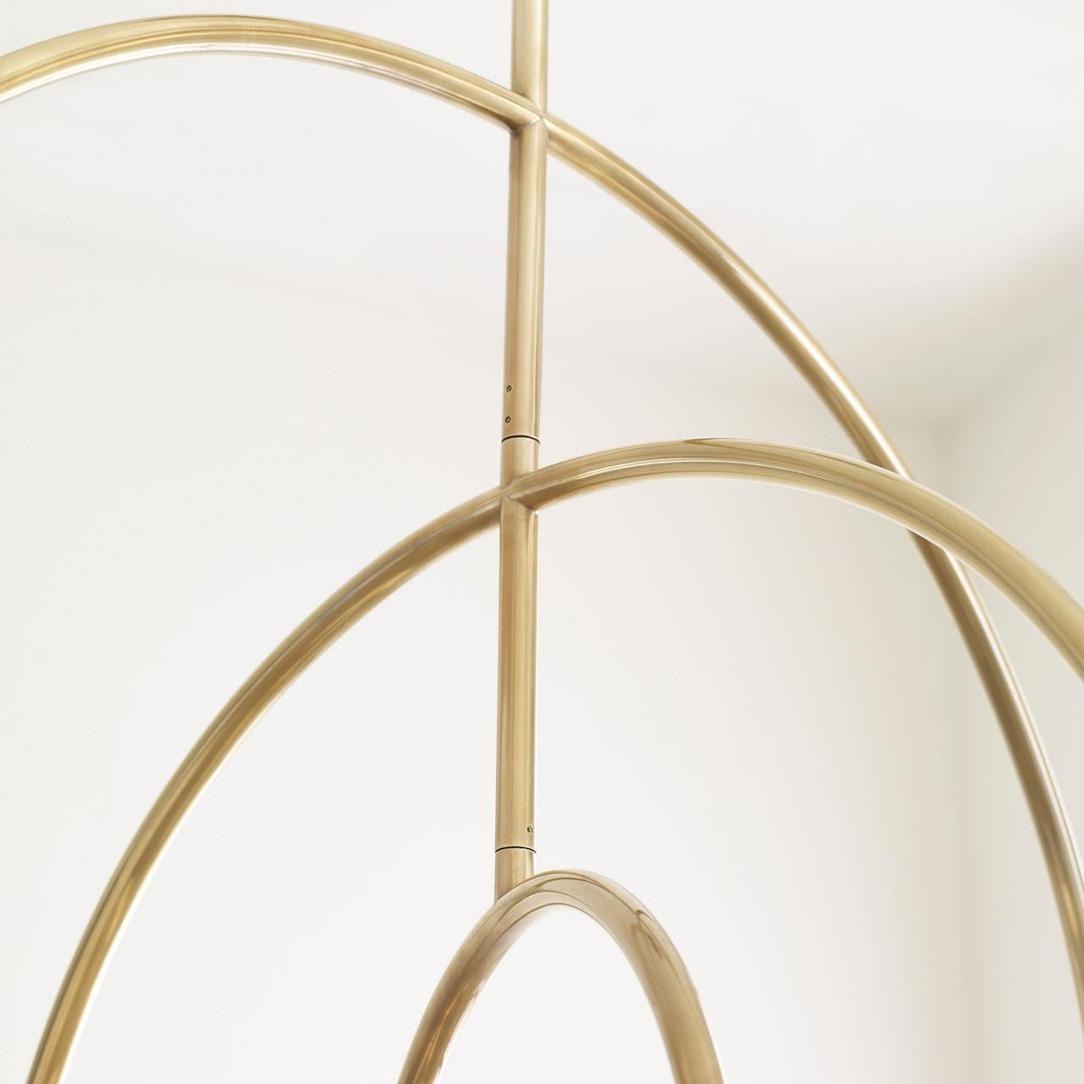 Calumn Chandelier, 6-Light, LED, Natural Brass, 47.9"H (700CLM6NB-LED930 70PDAY9)