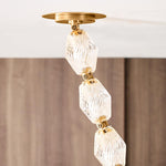 Collier Chandelier, 1-Light, LED, Natural Brass, 89.7"H (700CLR84NB-LED927R-277 70PGCMH)