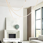 Collier Chandelier, 1-Light, LED, Natural Brass, 89.7"H (700CLR84NB-LED927R-277 70PGCMH)