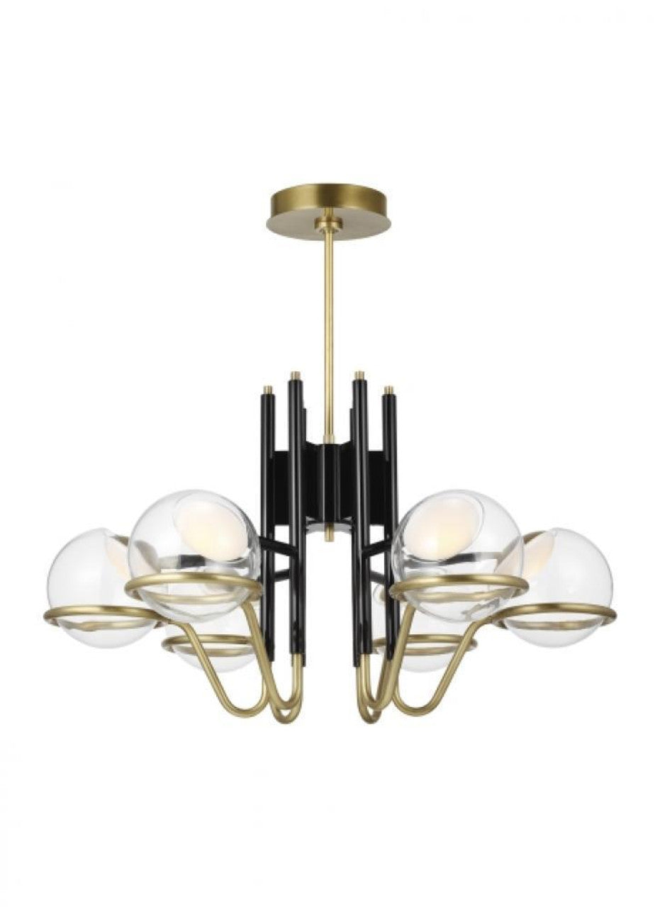 Wythe Medium Chandelier, 6-Light, LED, Plated Dark Bronze, 30"W (700WYT6MPZ-LED927 70PGJF5)