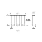 Cupola Chandelier, 18-Light, LED, Natural Brass, 11"W (700TRSPCPA18TNB-LED930120 70PGDHZ)