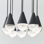 Cupola Chandelier, 8-Light, LED, Nightshade Black, 10.5"L (700TRSPCPA8RB-LED930 70PGDJ9)