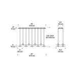 Eaves Ceiling Chandelier, 18-Light, LED, Nightshade Black, 50"L (700TRSPEVS18TB-LED930120 70PGDJC)