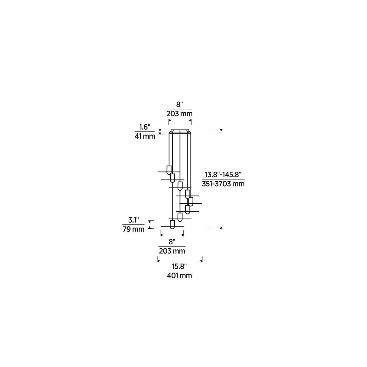 Eaves Ceiling Chandelier, 27-Light, LED, Natural Brass, 50"L (700TRSPEVS27TNB-LED930120 70PGDJJ)