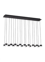 Eaves Ceiling Chandelier, 8-Light, LED, Nightshade Black, 15.8"L (700TRSPEVS8RB-LED930 70PGDJQ)