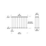 Phobos Large Chandelier, 4-Light, LED, Dark Bronze, 36"W (700PHB36BZ-LED927 70PGJEU)