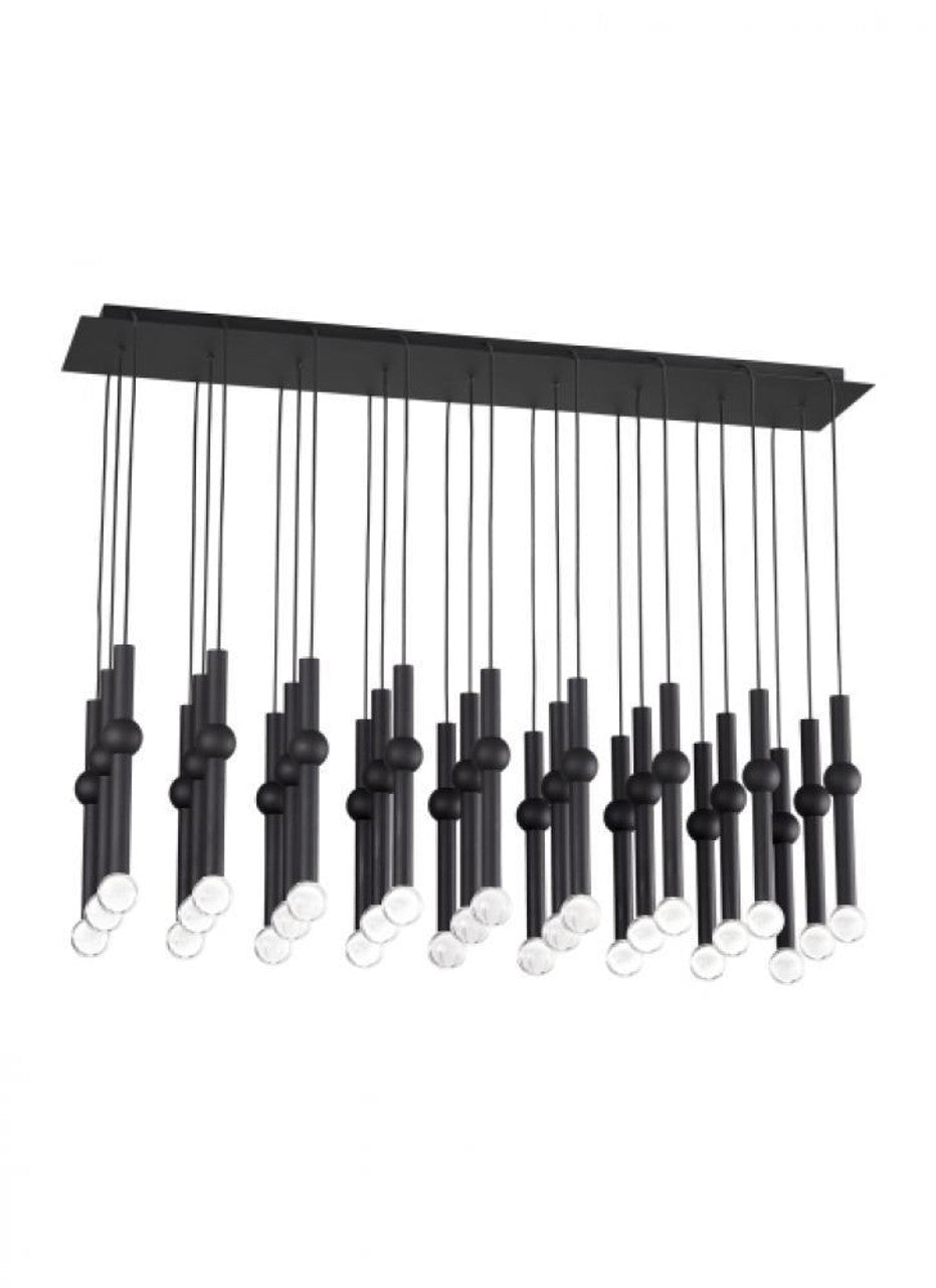Guyed Ceiling Chandelier, 27-Light, LED, Nightshade Black, 44.2"L (700TRSPGYD27TB-LED930120 70PGDKL)