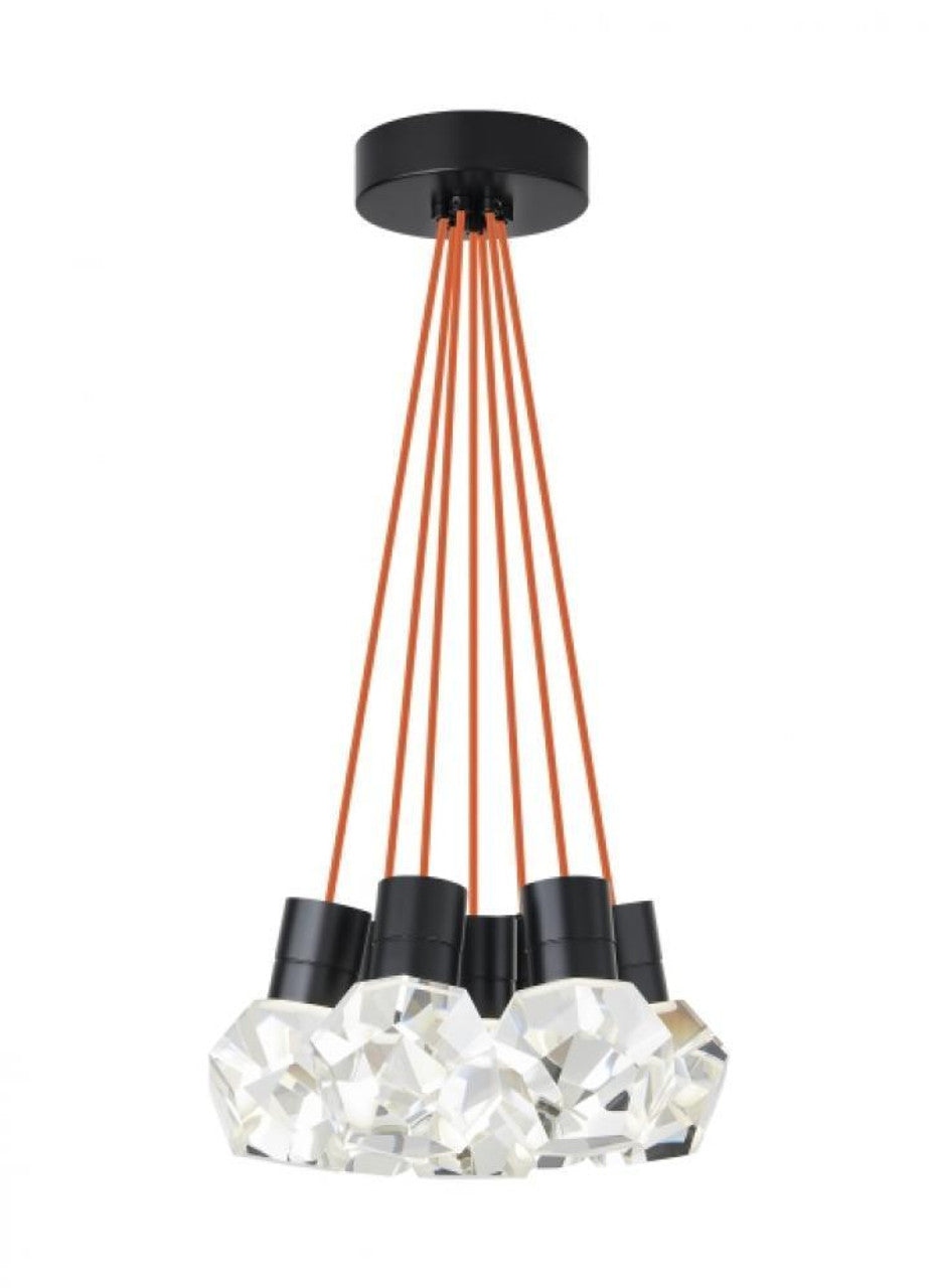 Kira Chandelier, 7-Light, LED, Black, 15"W (700TDKIRAP7OB-LED922 70PKD79)