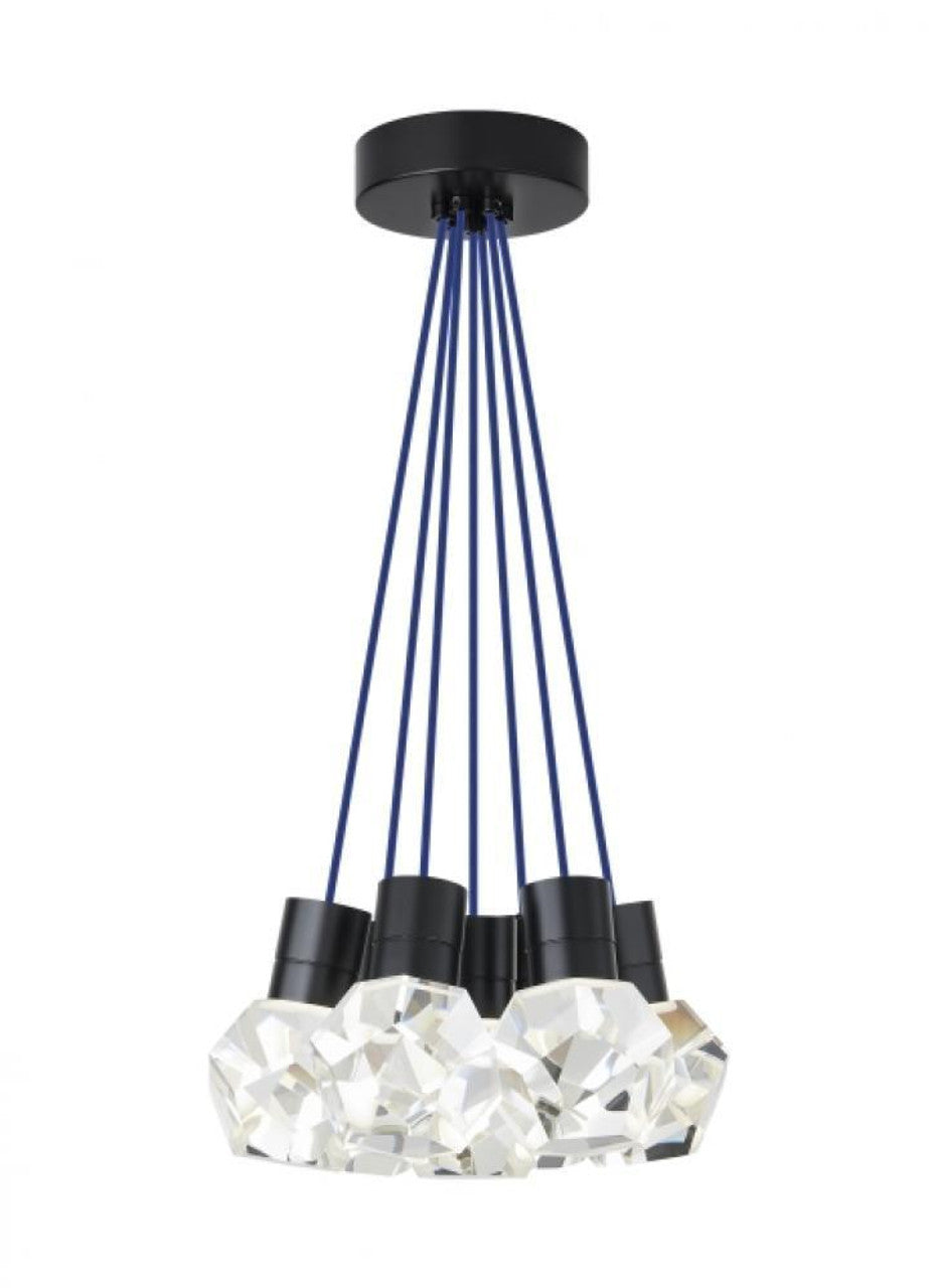 Kira Chandelier, 7-Light, LED, Black, 15"W (700TDKIRAP7UB-LED922 70PKD84)
