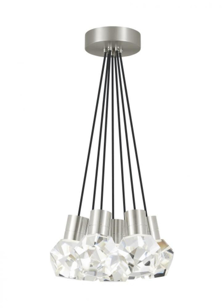 Kira Chandelier, 7-Light, LED, Satin Nickel, 15"W (700TDKIRAP7BS-LED930 70PGLFA)