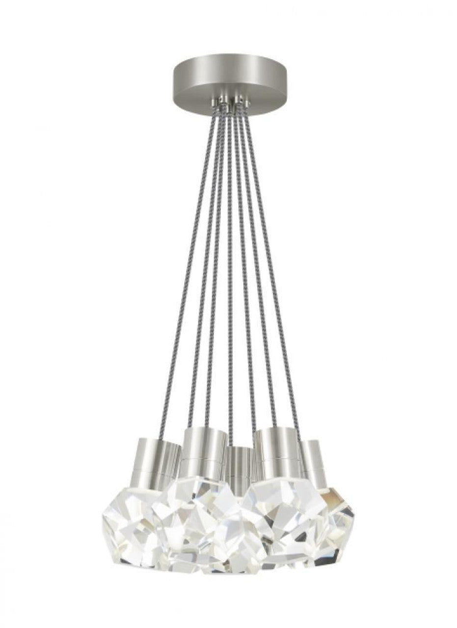 Kira Chandelier, 7-Light, LED, Satin Nickel, 15"W (700TDKIRAP7IS-LED922 70PGLFK)