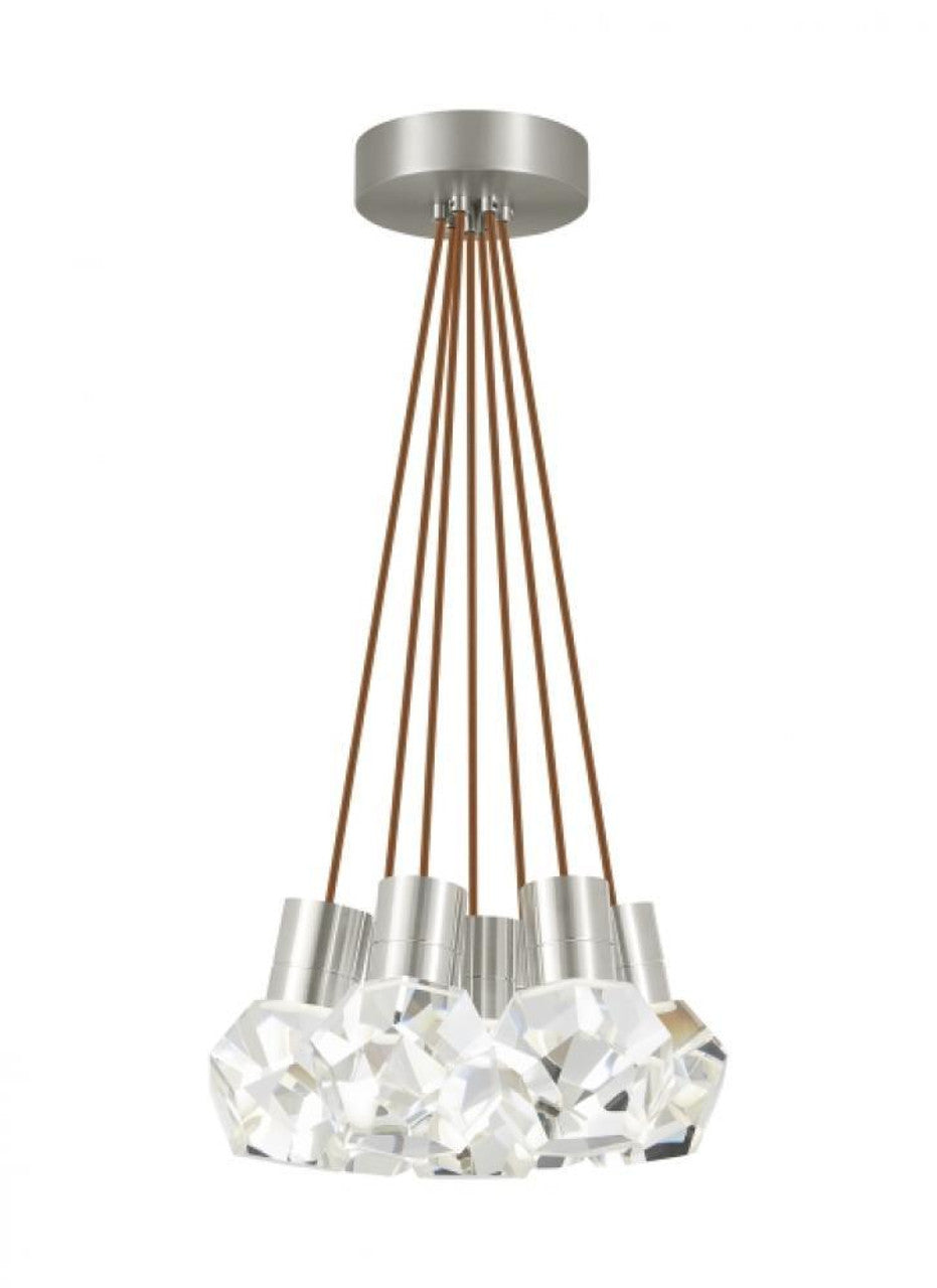 Kira Chandelier, 7-Light, LED, Satin Nickel, 15"W (700TDKIRAP7PS-LED922 70PKD7R)