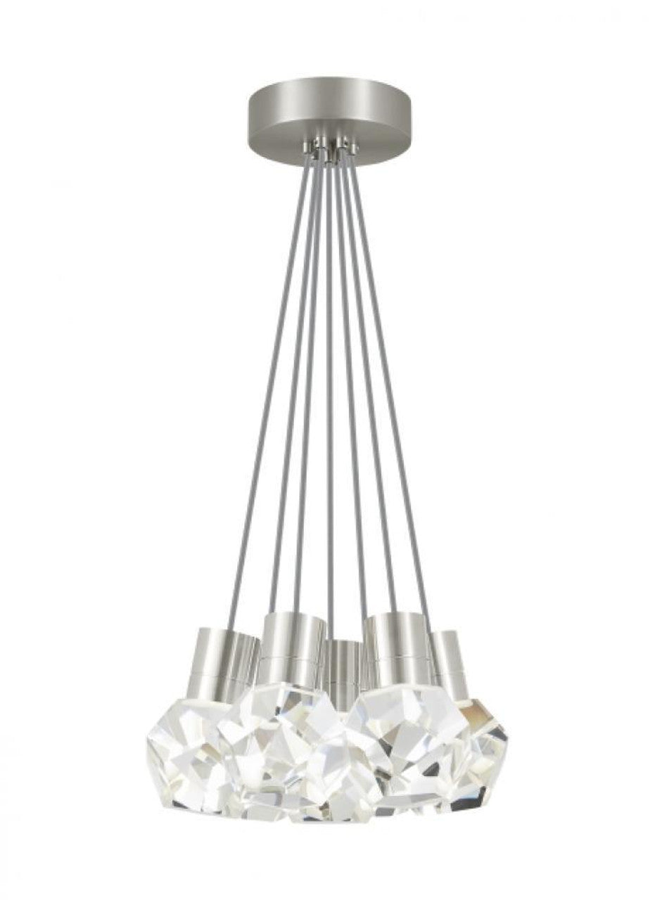 Kira Chandelier, 7-Light, LED, Satin Nickel, 15"W (700TDKIRAP7YS-LED930 70PKD8X)