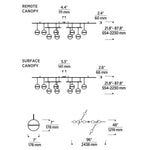 Collier Chandelier, LED, Polished Nickel, 93.1"H (700CLR84N-LED930S 70PGJEF)