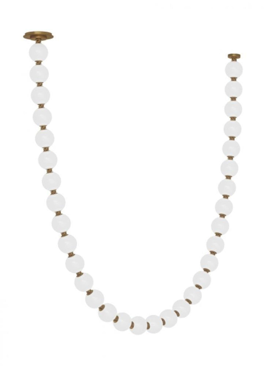 Perle Chandelier, LED, Natural Brass, 93.1"H (SLCH23330NBS 70PKJ45)