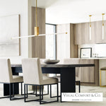 Phobos Large Linear Chandelier, 1-Light, LED, Natural Brass, 66"L (700LSPHB68NB-LED927 70PGEJ7)