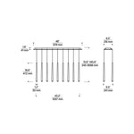 Langston Medium Chandelier, 12-Light, LED, Plated Brass, 40.5"H (700LGSN31BR-LED927 70PGDKX)