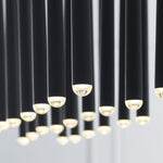 Pylon Ceiling Chandelier, 27-Light, LED, Nightshade Black, 43.2"L (700TRSPPYL27TB-LED930120 70PGDL5)