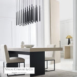 Pylon Ceiling Chandelier, 27-Light, LED, Nightshade Black, 43.2"L (700TRSPPYL27TB-LED930277 70PGDL6)