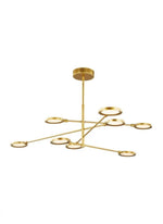 Spectica Chandelier, 8-Light, LED, Plated Brass, 51.3"L (700LSSPCTBR-LED930 70PGJF2)