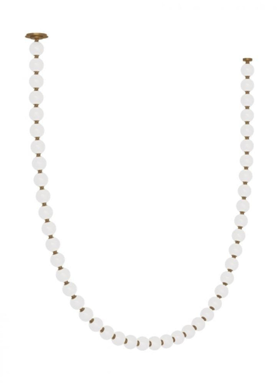 The Perle Ceiling Chandelier, 1-Light, LED, Natural Brass, 143.9"H (SLCH22430NBR-277 70PKH5M)