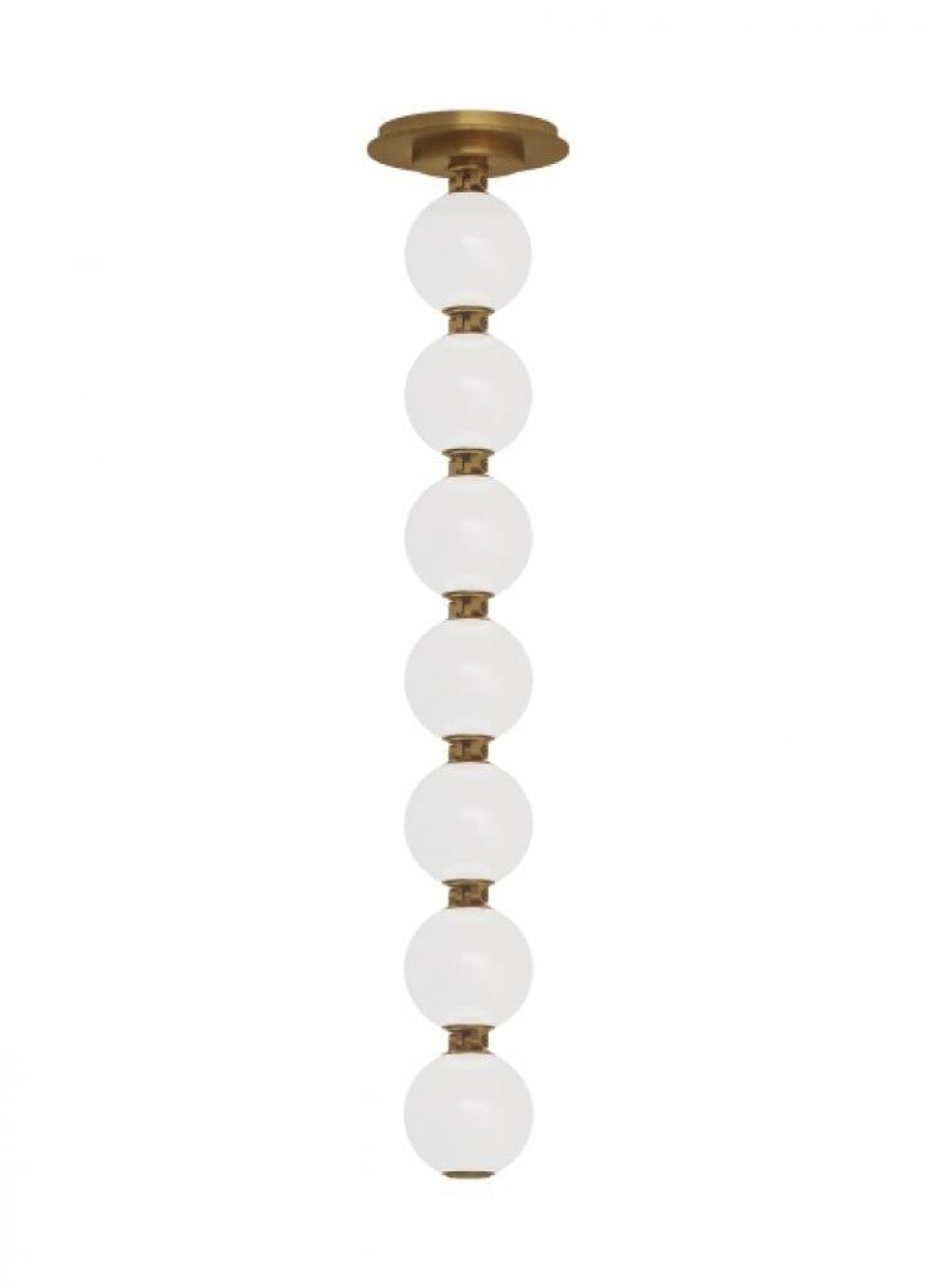 The Perle Ceiling Pendant, 1-Light, LED, Polished Nickel, 26.2"H (SLPD22627NR-277 70PKH61)