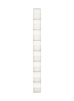 The Zig Zag Grande Damp Rated 8-Light Integrated Dimmable LED Wall Sconce in Natural Brass, Visual Comfort & Co. Modern Collection CDWS11327WNB 70PKJ5V