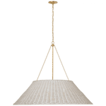 Cara Large Sculpted Pendant - Natural Brass