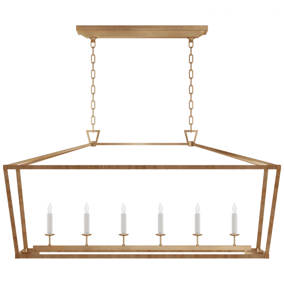 Darlana Large Rattan Wrapped Linear Lantern