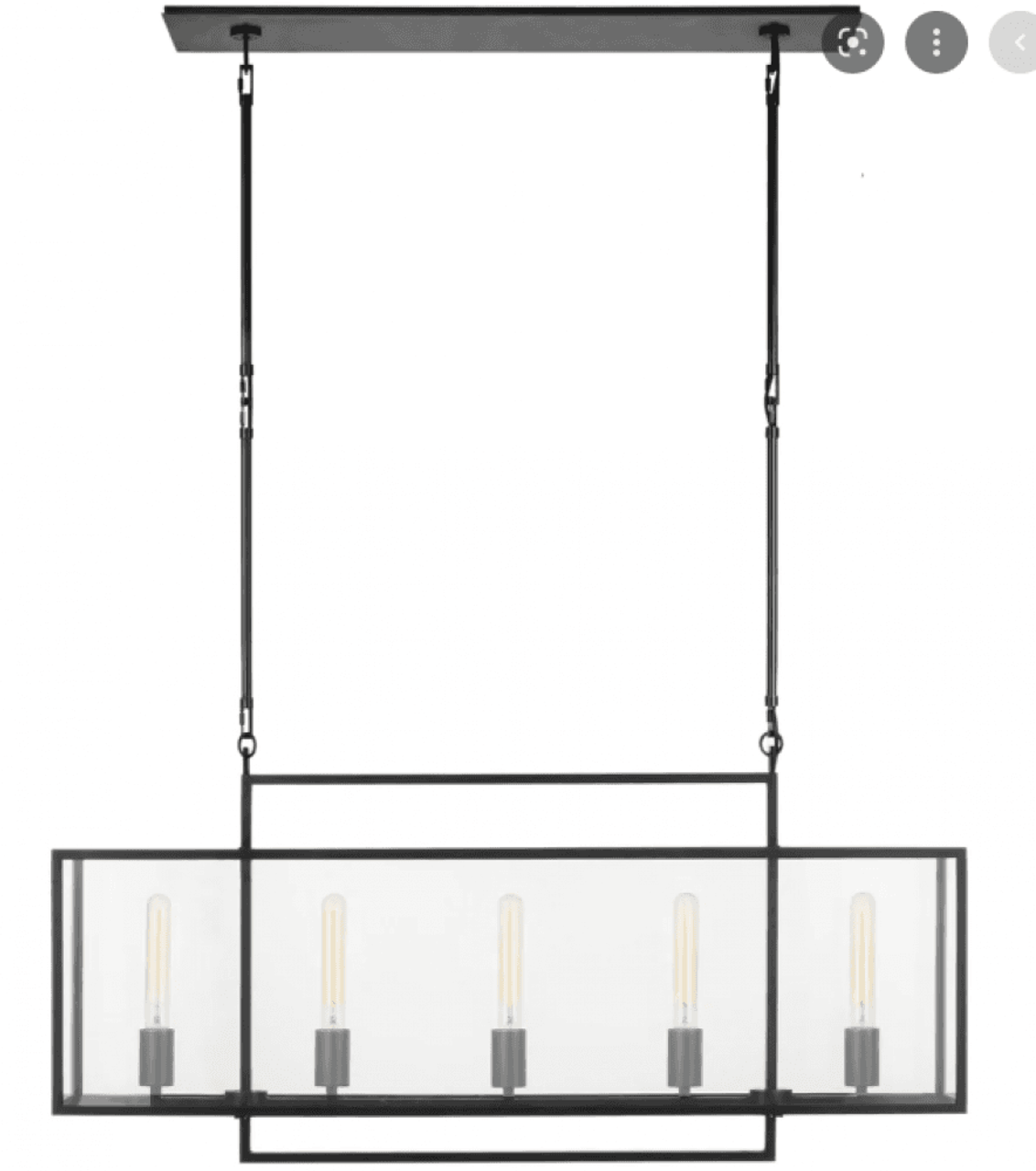 Esfera Large Linear Chandelier, 6-Light, LED, Natural Brass, 60"L (700LSESF60NB-LED927 70PGEJ1)