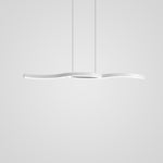 Dual Wave Gazebo Chandelier Metal PVC Island Dining Chandelier with 2 Lights