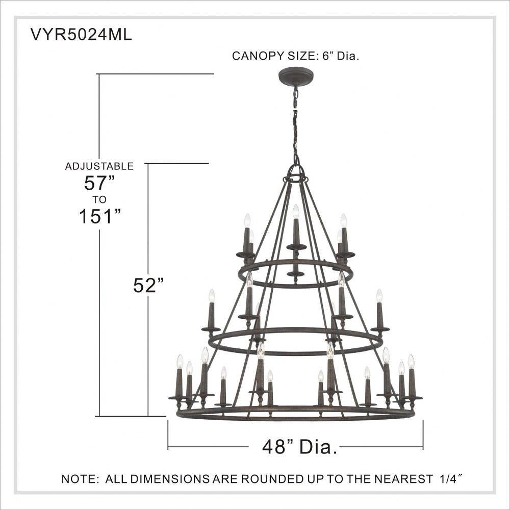 Quoizel Lighting - VYR5024ML - Voyager Chandelier 4 Light Steel - 52 Inches high